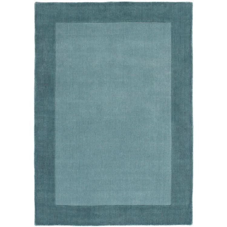 Origins Borders Hand Woven Pure Wool Rug in Duck Egg - beUNIQ - Created by Product Upload - 080x150 - Duck Egg wool rug