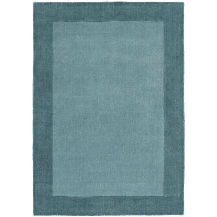 Origins Borders Hand Woven Pure Wool Rug in Duck Egg - beUNIQ - Created by Product Upload - 080x150 - Duck Egg wool rug