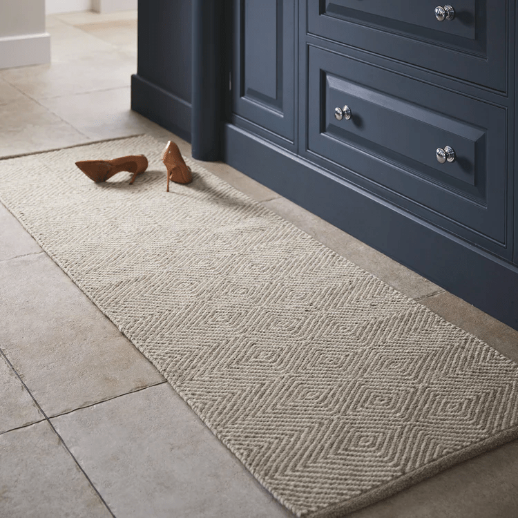 Origins Estelle Natural Pure Wool Flatweave Diamond Pattern Area Rug - beUNIQ - Created by Product Upload - 067x200 - diamond pattern rug