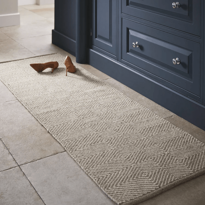 Origins Estelle Natural Pure Wool Flatweave Diamond Pattern Area Rug - beUNIQ - Created by Product Upload - 067x200 - diamond pattern rug