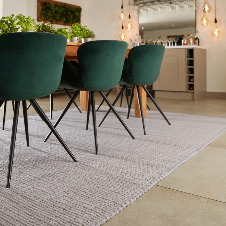 Origins Cable Warm Grey Hand Woven Pure Wool Rug - beUNIQ - braided rug - 120X170 - Created by Product Upload