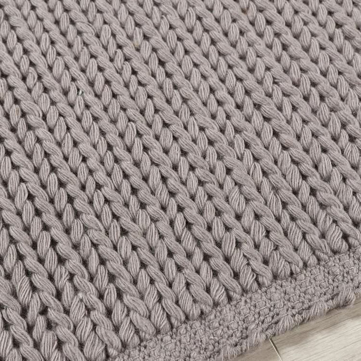 Origins Cable Warm Grey Hand Woven Pure Wool Rug - beUNIQ - braided rug - 120X170 - Created by Product Upload