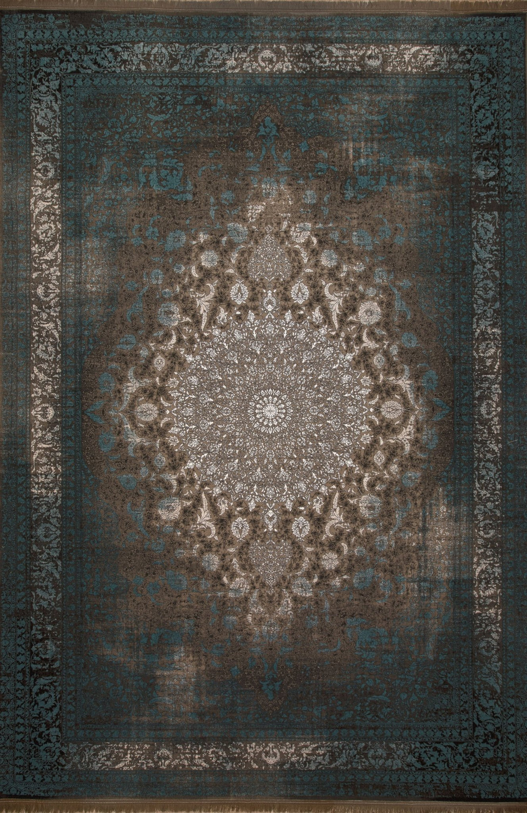 Lida Brown Turquoise Flowers - beUNIQ.®