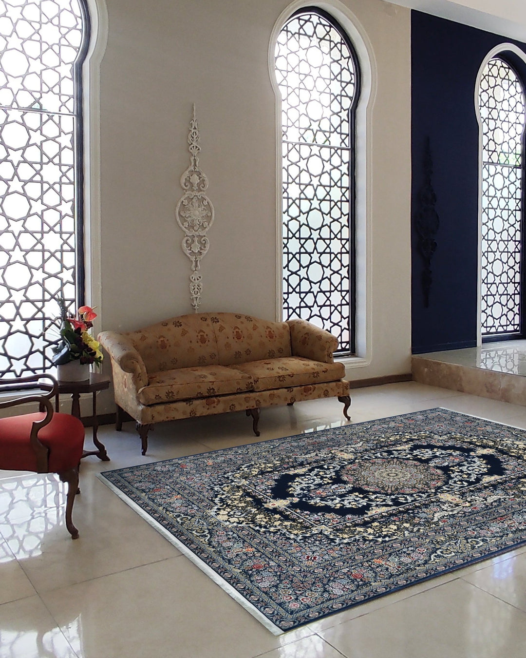 Midnight Elegance Navy Rug - beUNIQ.®