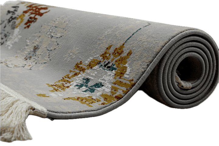 Minimalist Area Rug ME003 Polypropylene Non-Shedding Modern Cream Grey - beUNIQ - cream and grey rug - 60x180 cm - Created by Product Upload