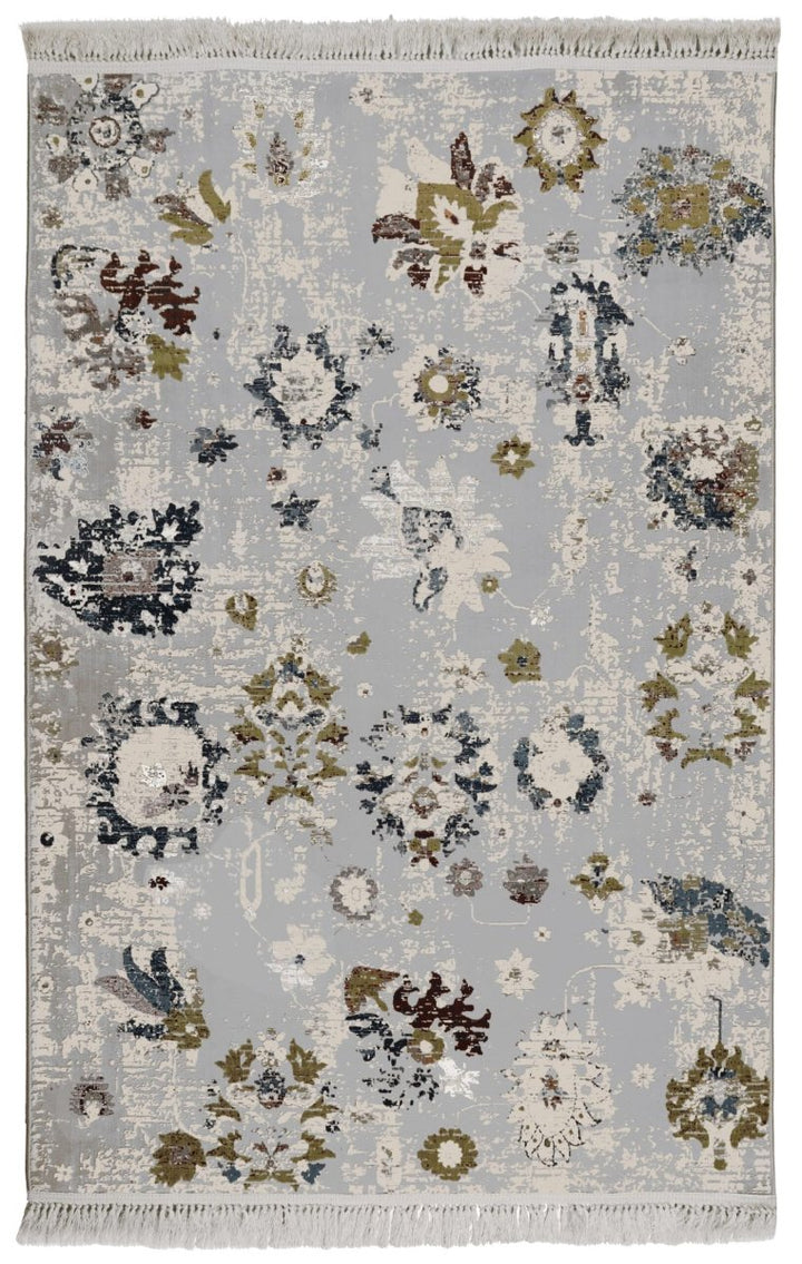 Minimalist Area Rug ME003 Polypropylene Non-Shedding Modern Cream Grey - beUNIQ - cream and grey rug - 60x180 cm - Created by Product Upload