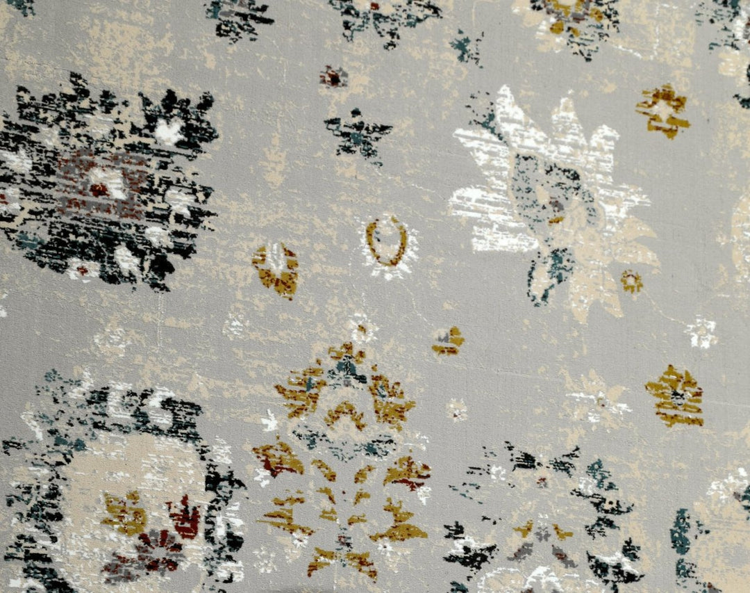 Minimalist Area Rug ME003 Polypropylene Non-Shedding Modern Cream Grey - beUNIQ - cream and grey rug - 60x180 cm - Created by Product Upload