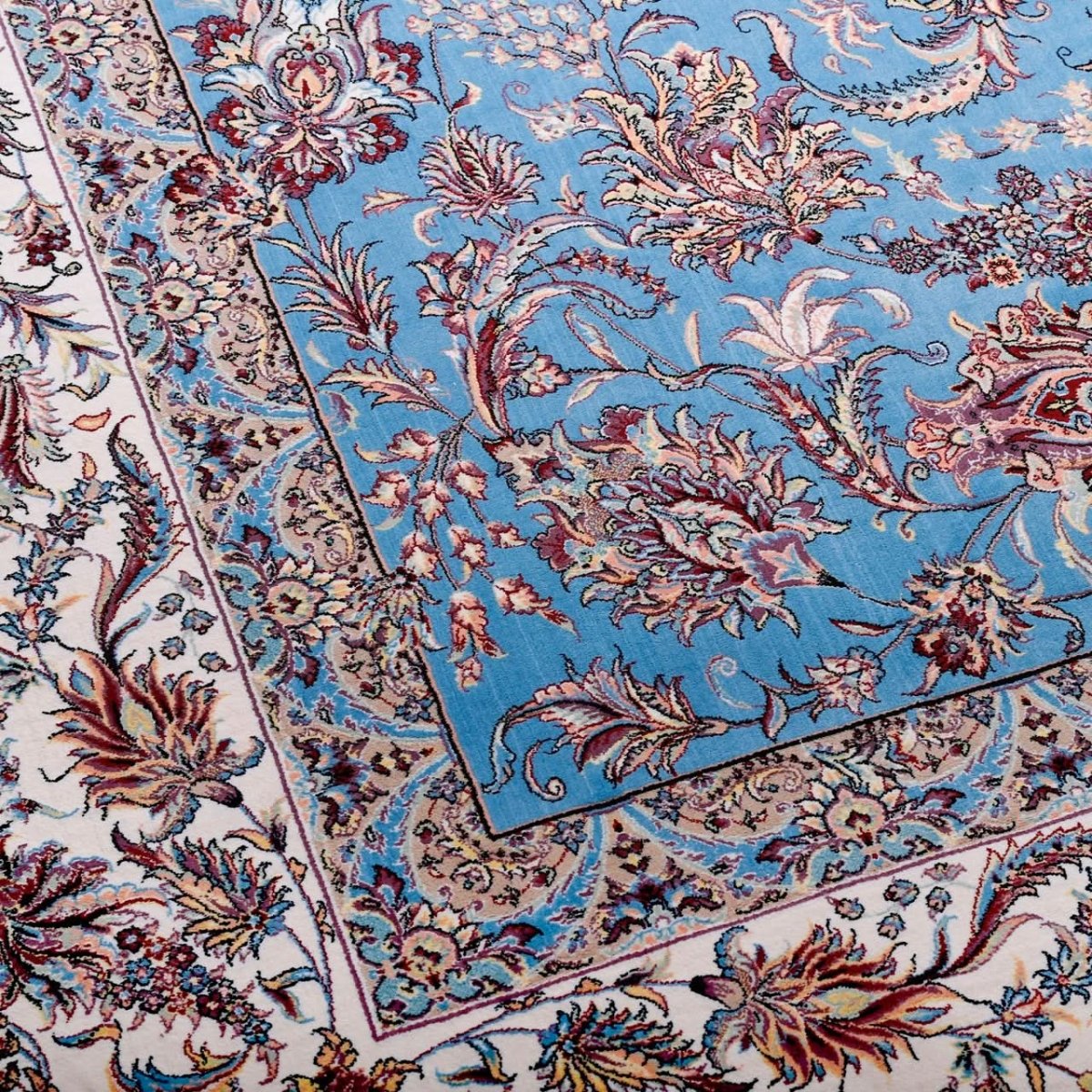 Oriental Area Rug - Highest Quality for Living Room & Bedroom | Large & Small Sizes | Affordable, Elegant & Durable | VI004 - beUNIQ - Blue - 100x100 cm - blue Persian rug