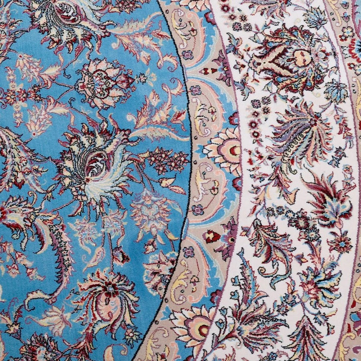 Oriental Area Rug - Highest Quality for Living Room &amp; Bedroom | Large &amp; Small Sizes | Affordable, Elegant &amp; Durable | VI004 - beUNIQ - Blue - 100x100 cm - blue Persian rug