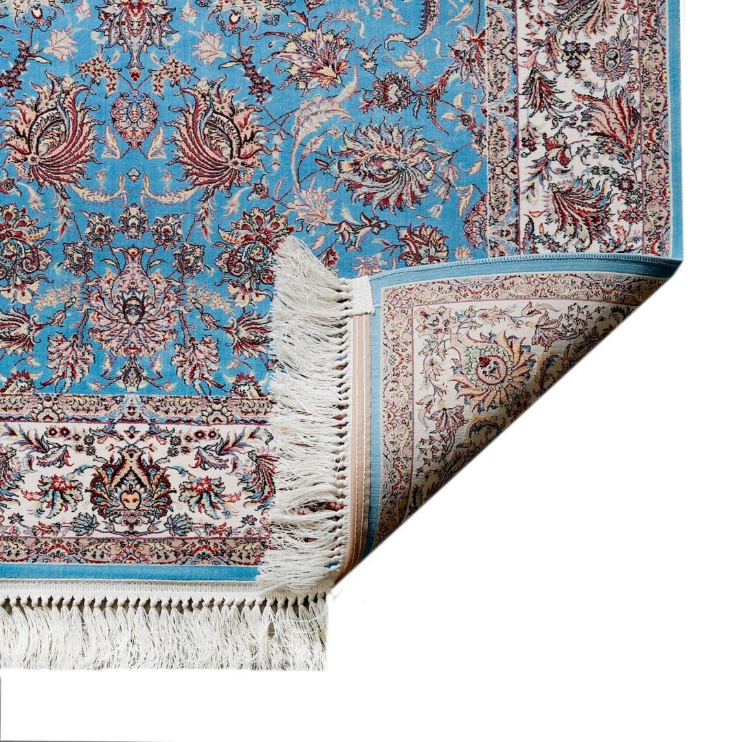 Oriental Area Rug - Highest Quality for Living Room &amp; Bedroom | Large &amp; Small Sizes | Affordable, Elegant &amp; Durable | VI004 - beUNIQ - Blue - 100x100 cm - blue Persian rug