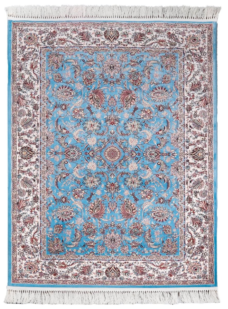 Oriental Area Rug - Highest Quality for Living Room &amp; Bedroom | Large &amp; Small Sizes | Affordable, Elegant &amp; Durable | VI004 - beUNIQ - Blue - 100x100 cm - blue Persian rug