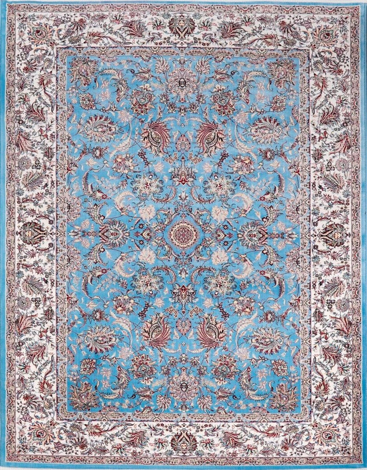 Oriental Area Rug - Highest Quality for Living Room &amp; Bedroom | Large &amp; Small Sizes | Affordable, Elegant &amp; Durable | VI004 - beUNIQ - Blue - 100x100 cm - blue Persian rug