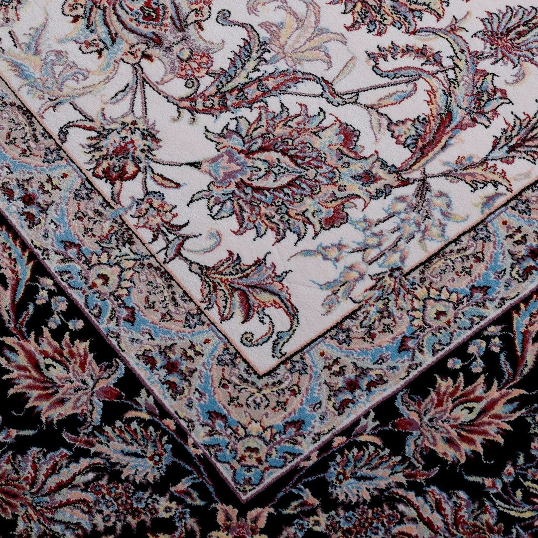 Oriental Area Rug - Highest Quality for Living Room &amp; Bedroom | Large &amp; Small Sizes | Affordable, Elegant &amp; Durable | VI006 - beUNIQ - Black - 100x100 cm - blue Persian rug