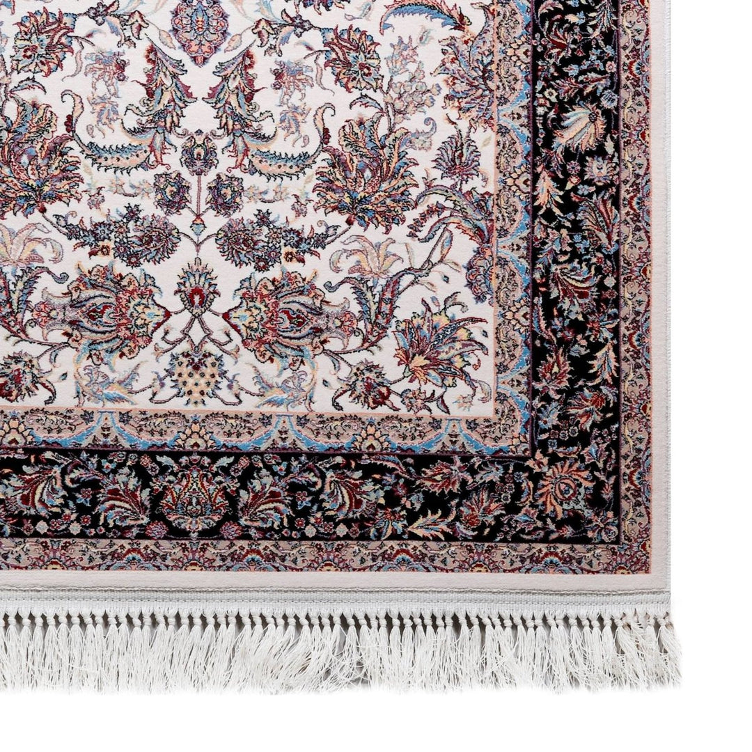 Oriental Area Rug - Highest Quality for Living Room &amp; Bedroom | Large &amp; Small Sizes | Affordable, Elegant &amp; Durable | VI006 - beUNIQ - Black - 100x100 cm - blue Persian rug