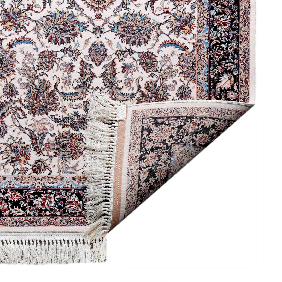 Oriental Area Rug - Highest Quality for Living Room &amp; Bedroom | Large &amp; Small Sizes | Affordable, Elegant &amp; Durable | VI006 - beUNIQ - Black - 100x100 cm - blue Persian rug