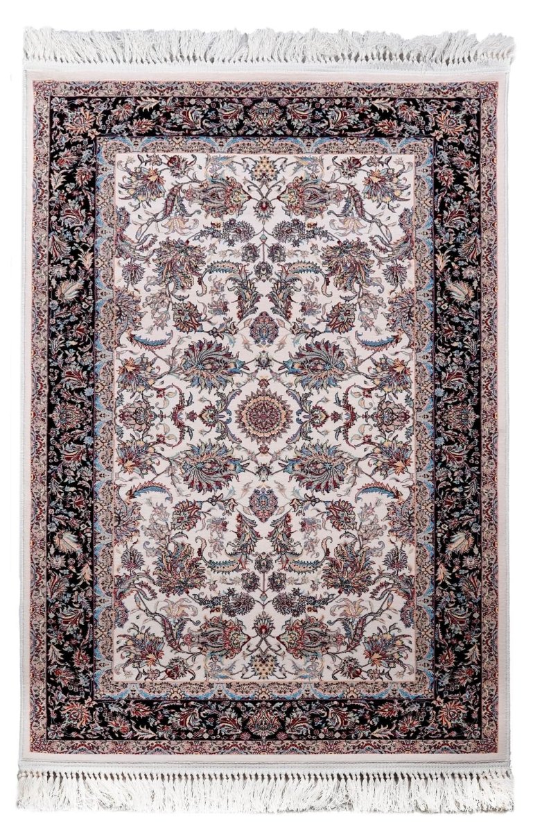 Oriental Area Rug - Highest Quality for Living Room & Bedroom | Large & Small Sizes | Affordable, Elegant & Durable | VI006 - beUNIQ - Black - 100x100 cm - blue Persian rug