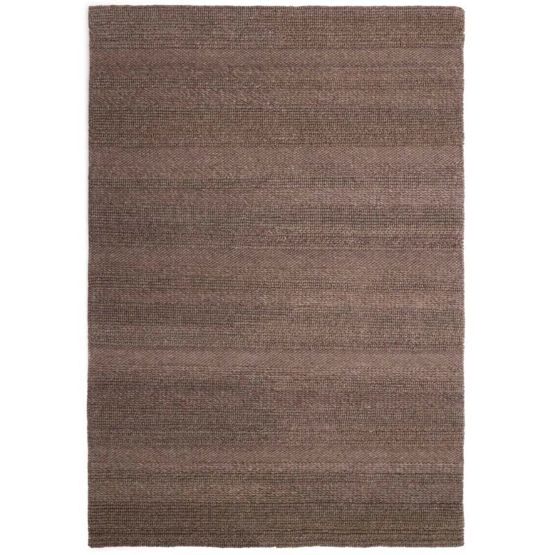 Origins Chunky Knit Wool Rug Brown Hand Woven Textured - beUNIQ - Brown Wool Rug - 67x200 cm - Chunky Wool Rug
