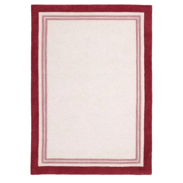 Origins Piper Hand Tufted Wool Rug Pink Border - beUNIQ - Created by Product Upload - 80x150 cm - hand tufted rug