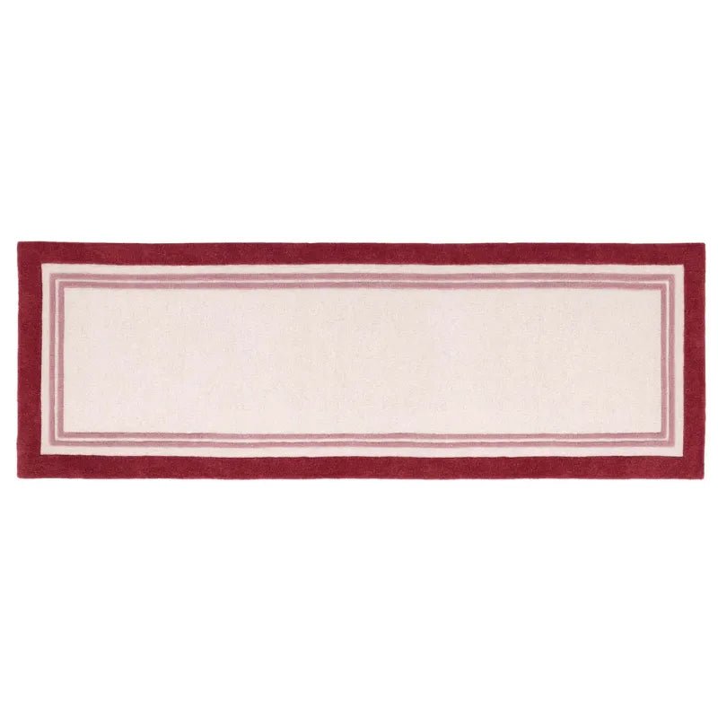 Origins Piper Hand Tufted Wool Rug Pink Border - beUNIQ - Created by Product Upload - 80x150 cm - hand tufted rug