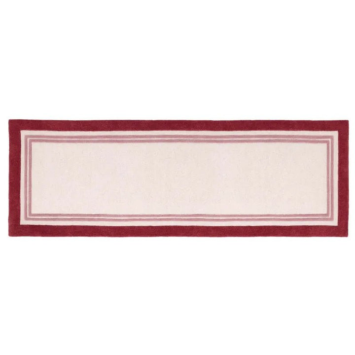 Origins Piper Hand Tufted Wool Rug Pink Border - beUNIQ - Created by Product Upload - 80x150 cm - hand tufted rug