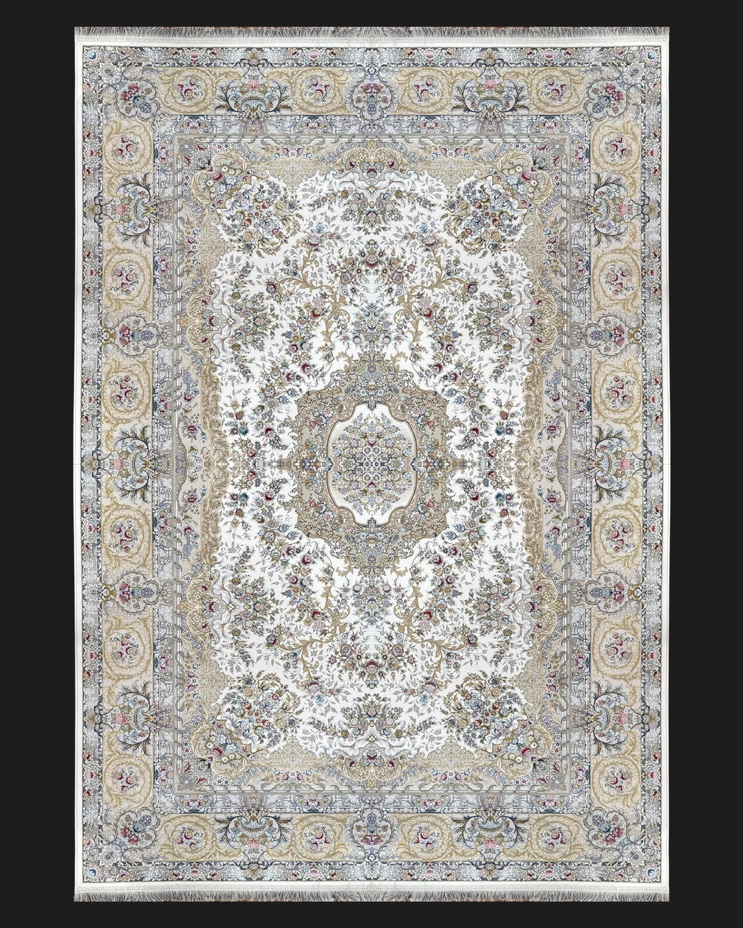 Timeless Grace – Classic Cream &amp; White Rug - beUNIQ