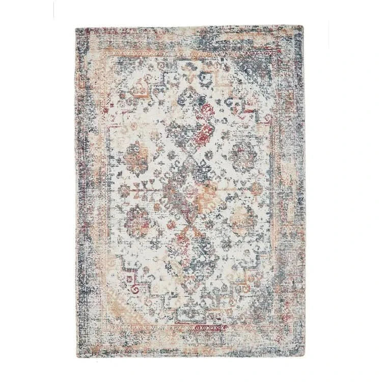 Origins Vogue Distressed Persian Style Navy and Rust Recycled Rug - beUNIQ - Created by Product Upload - 120cm x 170cm - distressed Persian rug