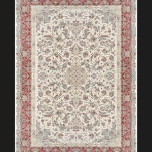 Graceful Cream – Classic Cream & Red Rug - beUNIQ