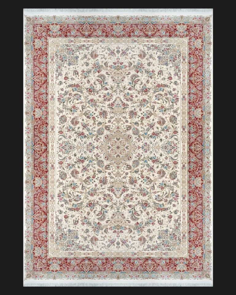 Graceful Cream – Classic Cream & Red Rug - beUNIQ